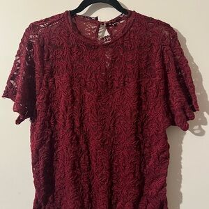Elegant Lace Burgundy Top TORRID
